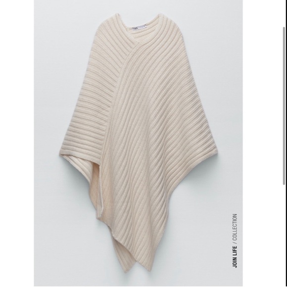 Zara asymmetric long cape beautiful, long and perfect for Fall. - Picture 2 of 5